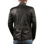 Jumbo Leather Jacket // Black (L)
