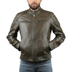 Brennan Natural Leather Jacket // Brown (2XL)