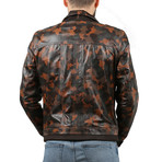 Kamuflaj Leather Jacket // Whiskey (XL)