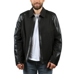 Army Leather Jacket // Black (M)