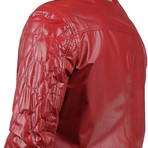 Viviani Leather Jacket // Bordeaux (XL)