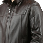 Gil Leather Jacket // Brown (XS)