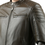Brennan Natural Leather Jacket // Brown (XL)