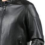 Natural Leather Jacket I // Black (L)