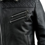 Kalin Kirispi Leather Jacket // Black (S)