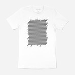 Minimal Lines Graphic T-Shirt // White (L)