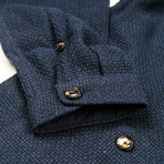 BKT15 Shirt Jacket // Navy Open Weave (XS)