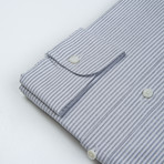 BKT20 Dress Shirt // White + Gray Oxford Stripe (XS)