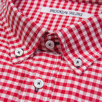 BKT10 Sport Shirt // Red Gingham Flannel (M)