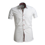 Short Sleeve Button Up I // Solid White (XL)