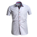Short Sleeve Button Up // Solid Light Gray (M)