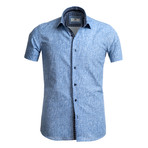 Short-Sleeve Button Up // Denim Blue (XL)