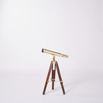 Brass Telescope // Hardwood Tripod // 19-inch