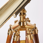 Polished Harbormaster Telescope // Teak Tripod // 44-inch