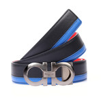 Ferragamo Monogram Belt // Blue + Red