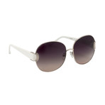 Women's Odlr54C3 Sunglasses // Silver + White