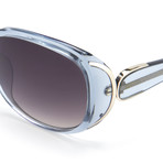 Women's Odlr55C5 Sunglasses // Dusty Blue + Light Gold