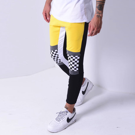 Color Block Sweatpants // Yellow (S)