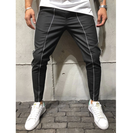 Ankle Pants + Stripes // Black (29WX29L)