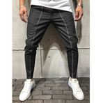 Ankle Pants + Stripes // Black (31WX31L)