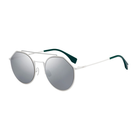 Men's M0021 Sunglasses // White + Silver