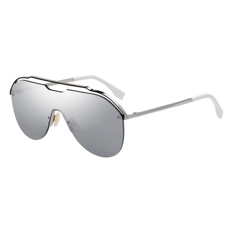 Fendi Men's FDMM0030 Sunglasses // Silver Ruthenium