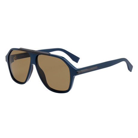 Men's M0027 Sunglasses // Blue + Brown