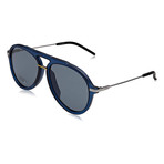 Fendi Men's M0011 Sunglasses // Matte Blue + Silver
