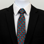 Silk Neck Tie + Gift Box // Multicolor Checkered Diamonds