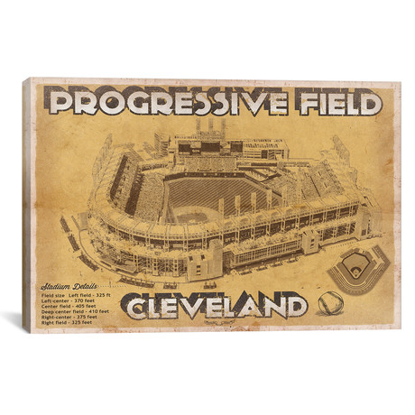 Cleveland Progressive Field II // Cutler West (26"W x 18"H x 0.75"D)
