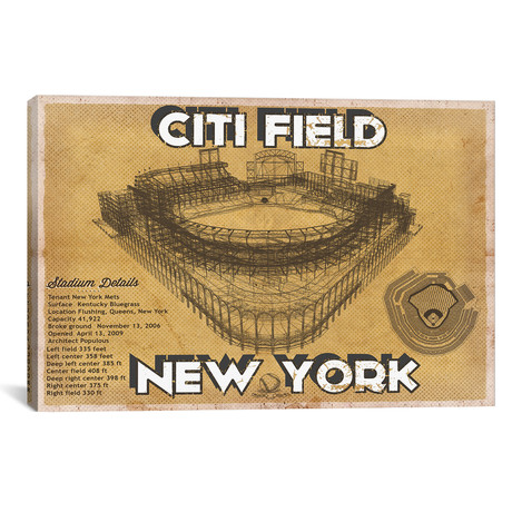 New York Citi Field // Cutler West (26"W x 18"H x 0.75"D)