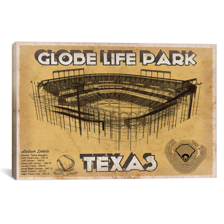 Texas Globe Life Park // Cutler West (26"W x 18"H x 0.75"D)