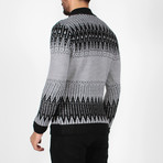 MCR // Spencer Tricot Sweater // Black + Gray (XL)