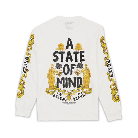 State Long Sleeve Tee // White (S)