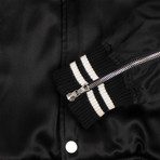 Amiri // Silk Baseball Bomber Jacket // Black (XS)
