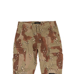 Amiri // Classic Cargo Desert Camo Distressed Pants // Brown (34)