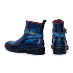 Cross Strap Boots // Navy (US: 8)