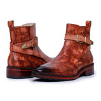 Cross Strap Boots // Redish Brown (US: 9)