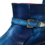 Cross Strap Boots // Navy (US: 8)