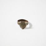 Byzantine Silver Ring With Cross