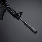 M4A1 RIS 1:4 Scale Diecast Metal Model Gun + Display Stand // Black