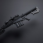 M82 1:4 Scale Diecast Metal Long Range Sniper Model Gun + Scope + Bipod // Black