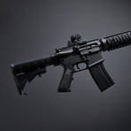 M4A1 RIS 1:4 Scale Diecast Metal Model Gun + Display Stand // Black