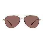 Unisex Culver Sunglasses // Brushed Gold + Redwood