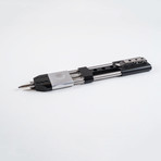 Ko-Axis Rail Pen // Silver (Black Velvet)