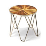 Harpin Iron + Wood End Table