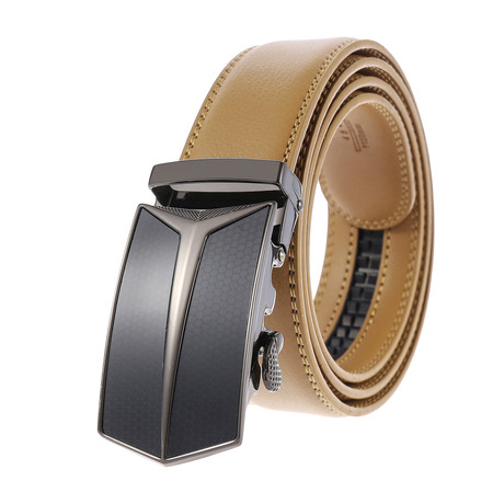 Andrew Leather Automatic Belt // Black + Tan