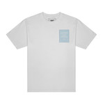 SYF PVC Tee // White + Baby Blue (Small)