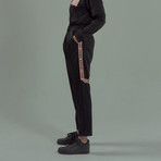 SYF Track Pants // Black + Dusty Pink (Small)