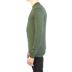 Embroidered Crewneck Sweater // Green (Small)